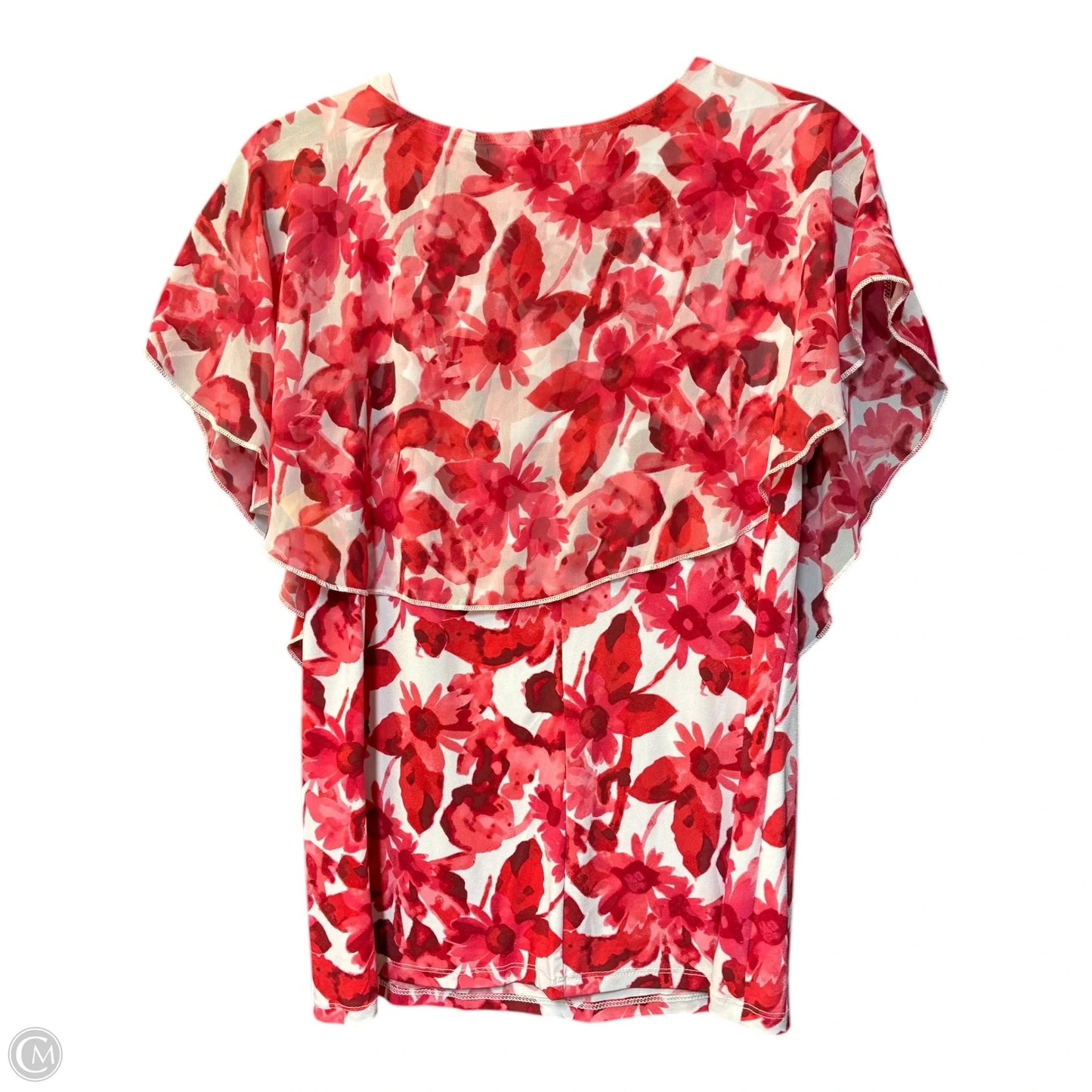 Blouse Sleeveless By Cmf In Pink & Red, Size: M