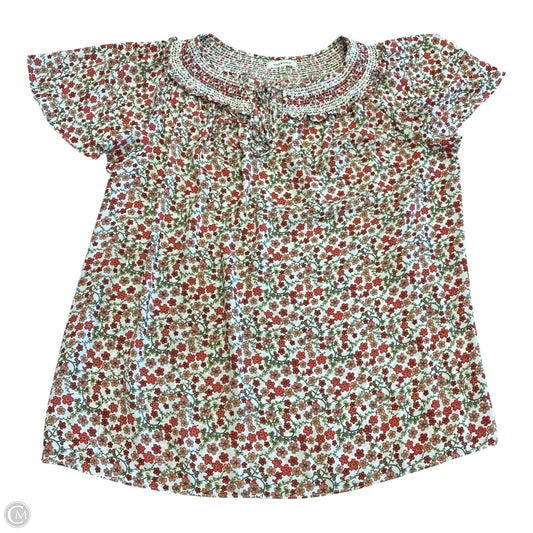 Blouse Short Sleeve By Max Studio In Floral Print, Size: M