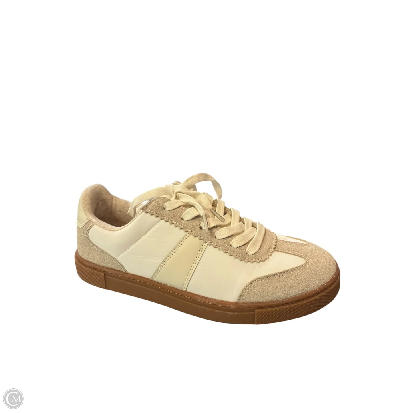 Shoes Sneakers By Cushionaire In Tan & White, Size: 8