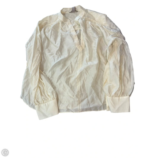 Top Long Sleeve By H&m In Cream, Size: L