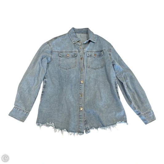 Top Long Sleeve By Cmf In Blue Denim, Size: S