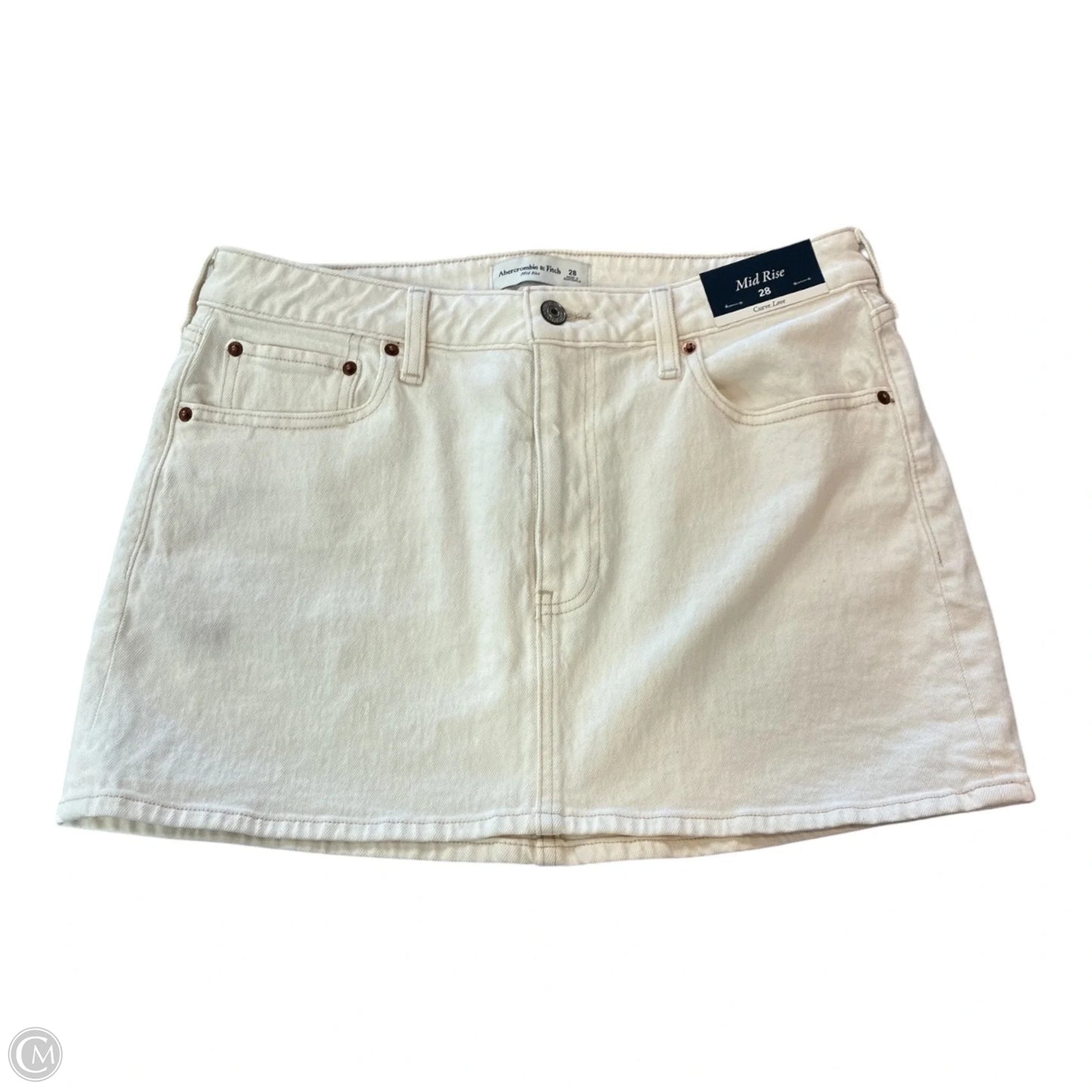 Skirt Mini & Short By Abercrombie And Fitch In Cream, Size: 8