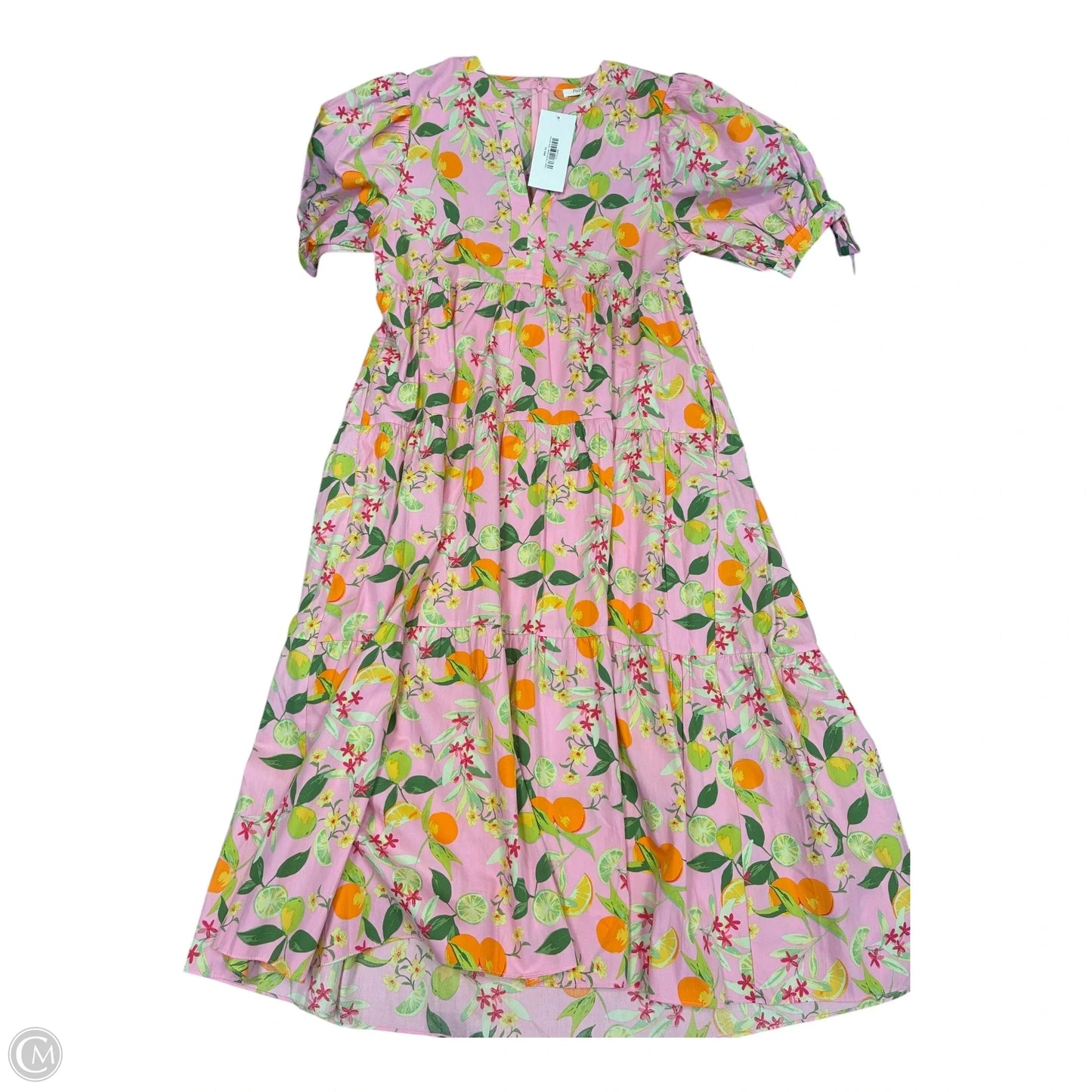 Dress Casual Maxi By Clothes Mentor In Orange & Pink, Size: L