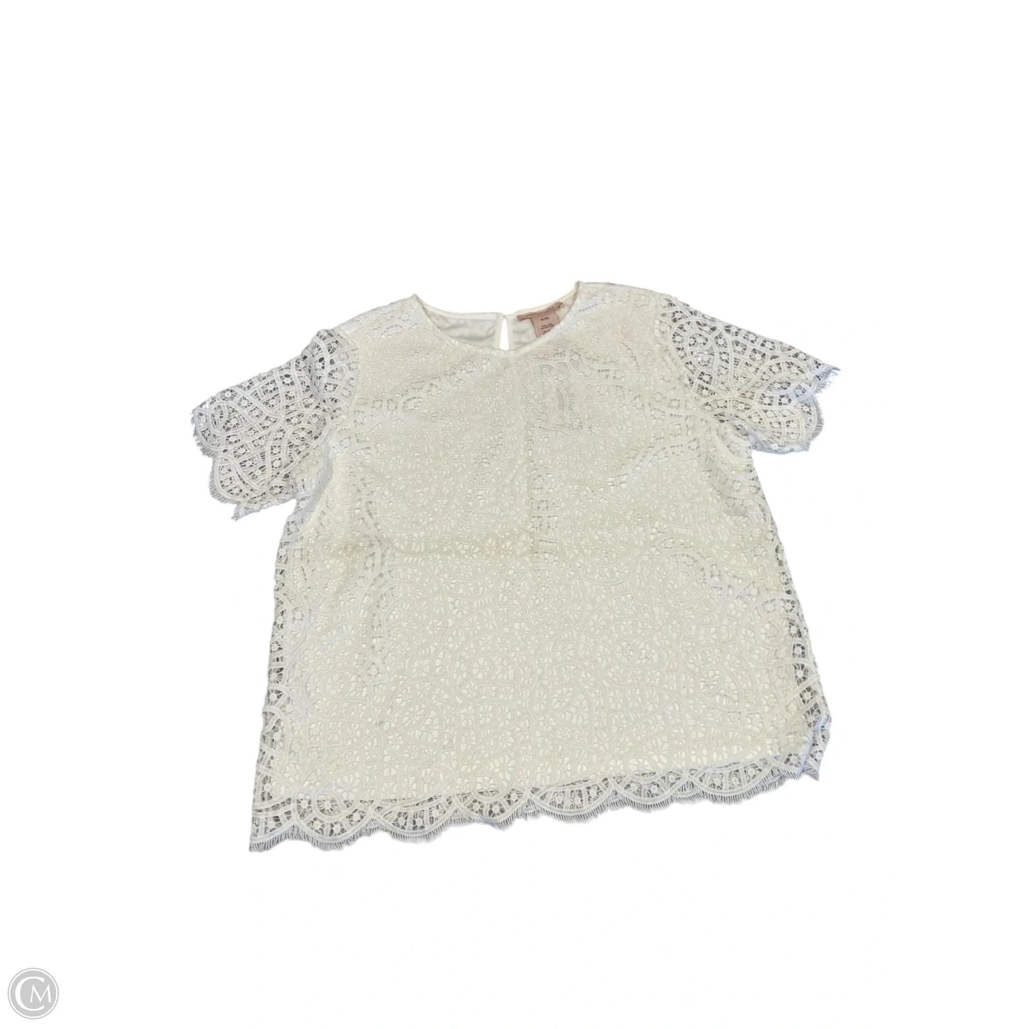 Top Short Sleeve By Philosophy In White, Size: Xl