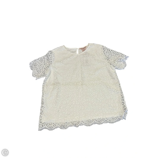 Top Short Sleeve By Philosophy In White, Size: Xl