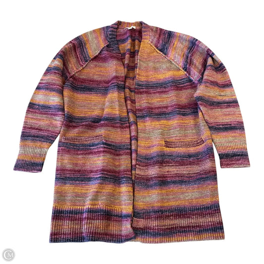 Sweater Cardigan By Lucky Brand In Multi-colored, Size: Xl