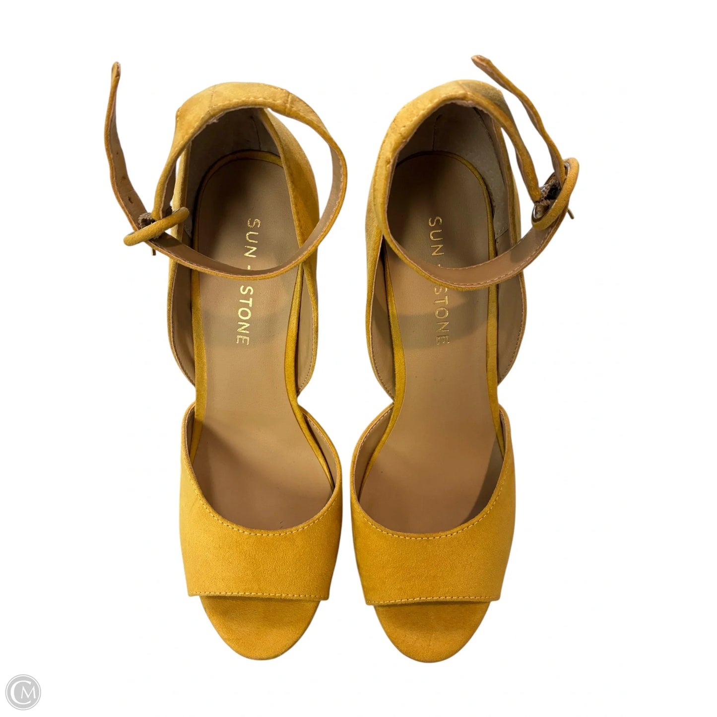 Shoes Heels Block By Cmf In Yellow, Size: 7