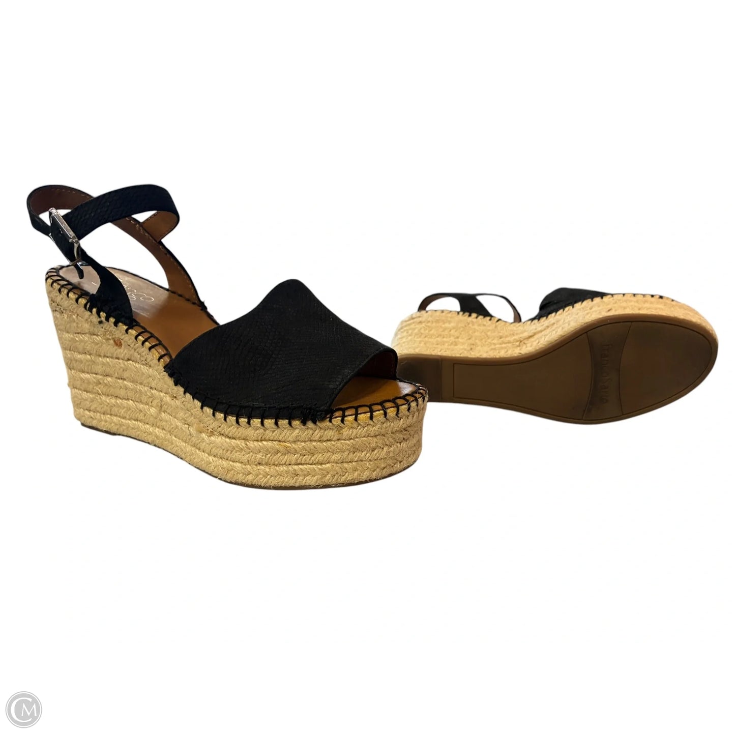 Shoes Heels Wedge By Franco Sarto In Black, Size: 7