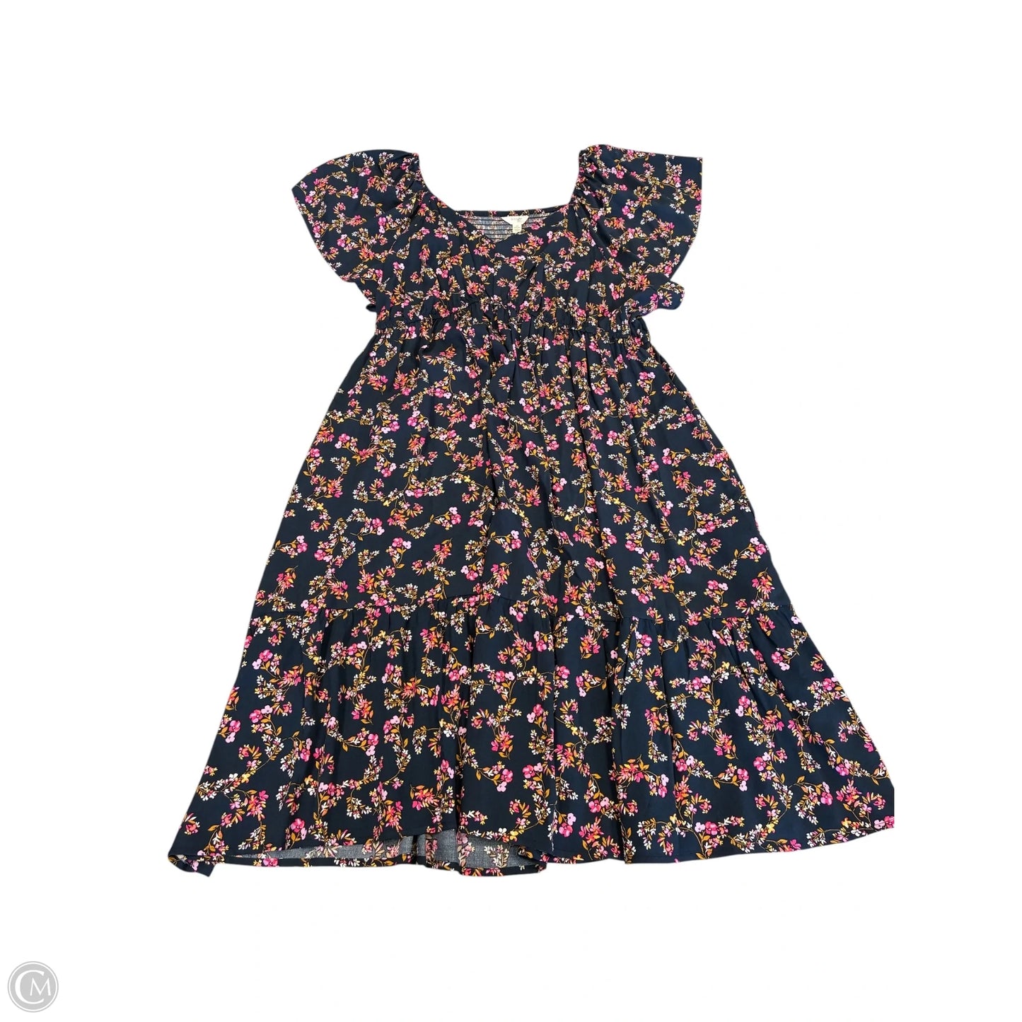 Dress Casual Midi By Terra & Sky In Floral Print, Size: 1x