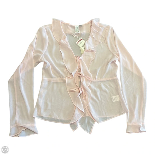 Blouse Long Sleeve By Joie In Pink, Size: M