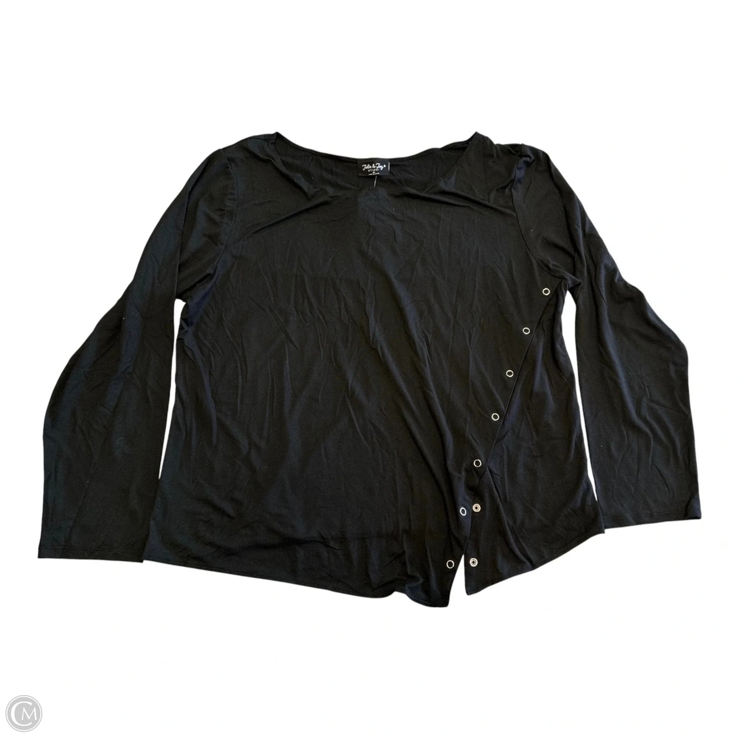 Top Long Sleeve By Jolie & Joy In Black, Size: 3x