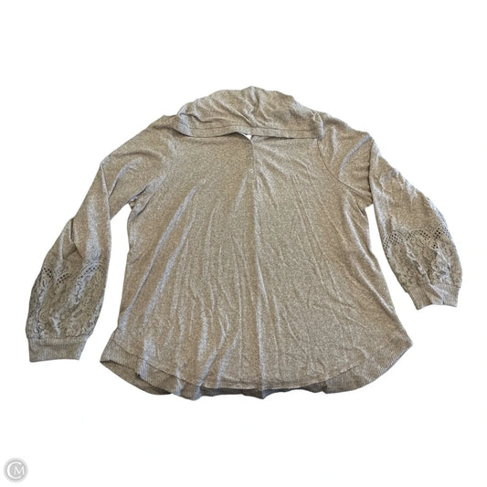 Top Long Sleeve By Indigo Rose In Brown, Size: 3x