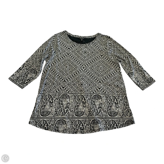 Top Long Sleeve By Lucky Brand In Black & Tan, Size: 1x