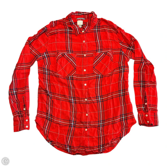 Top Long Sleeve By A New Day In Red, Size: L