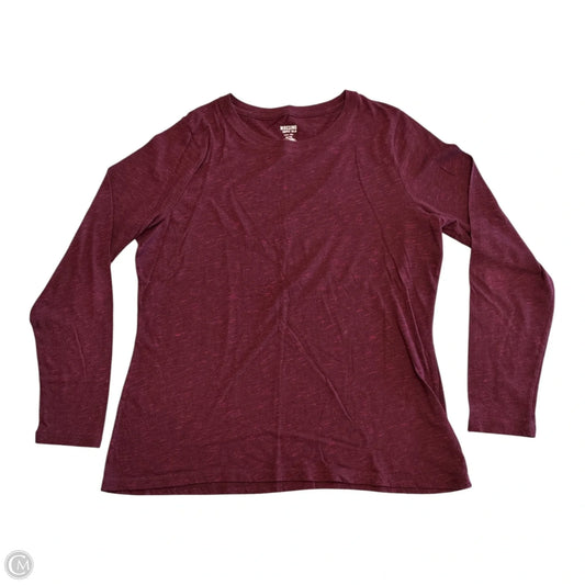Top Long Sleeve By Mossimo In Red, Size: Xxl
