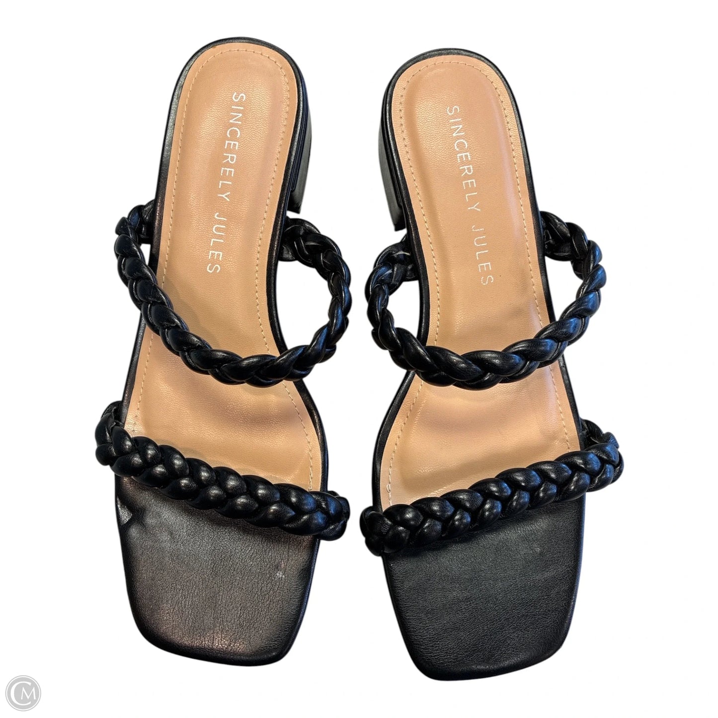 Sandals Heels Block By Sincerely Jules In Black, Size: 8