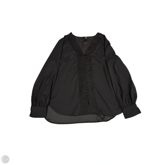 Top Long Sleeve By T Tahari In Black, Size: L