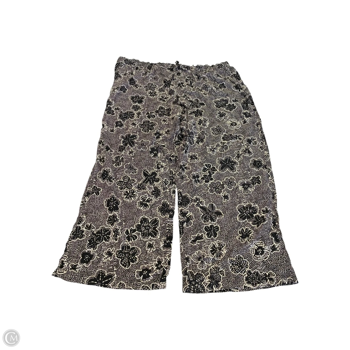 Pants Lounge By Sonoma In Black & Cream, Size: 26