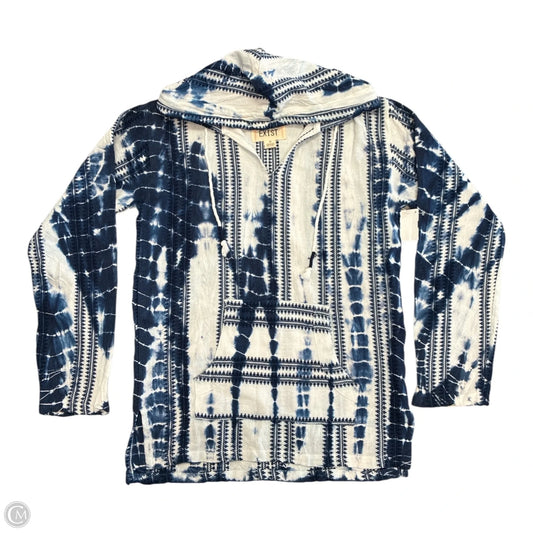 Sweatshirt Hoodie By Cmf In Blue & White, Size: M
