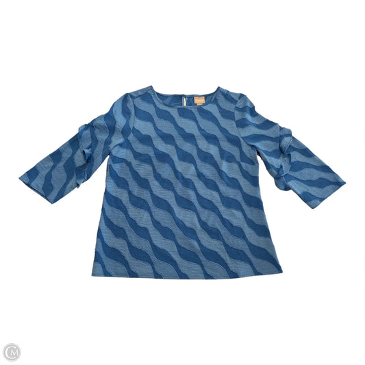 Top 3/4 Sleeve By Chicos In Blue, Size: S