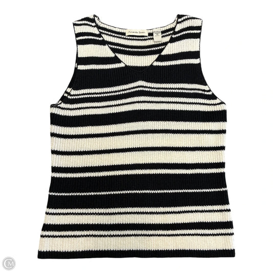 Top Sleeveless By Amanda Smith In Striped Pattern, Size: M