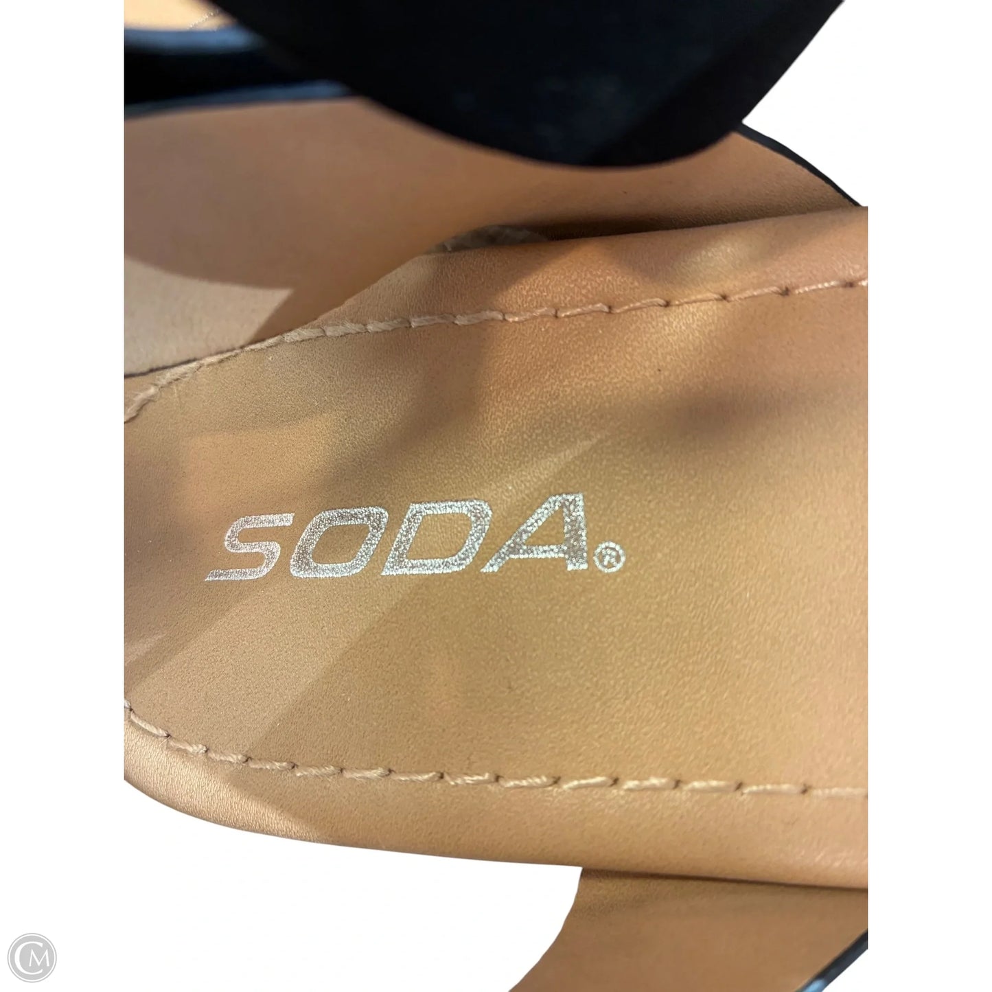 Sandals Heels Platform By Soda In Black, Size: 7.5