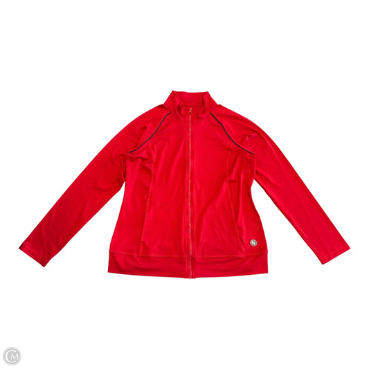 Athletic Jacket By Cmf In Red, Size: L