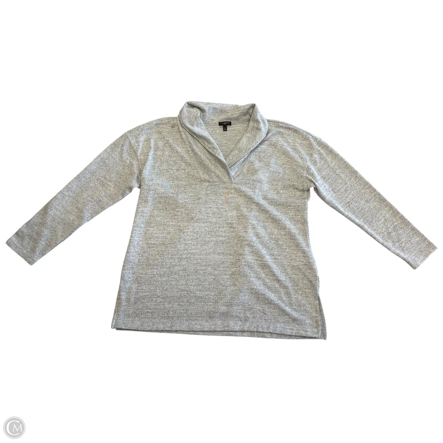 Sweater By Talbots In Grey, Size: L