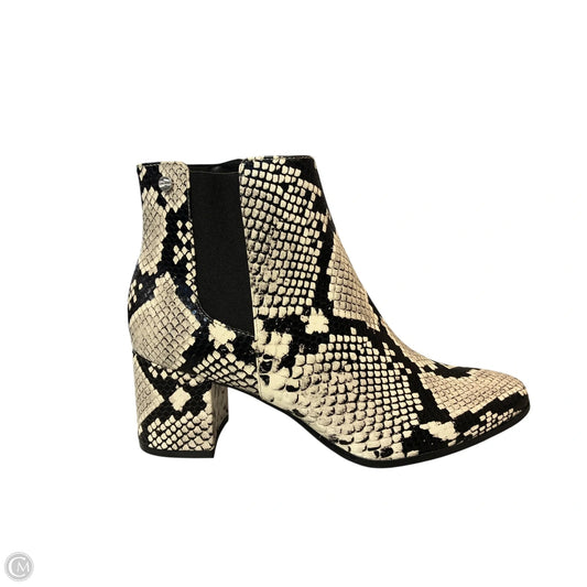 Boots Ankle Heels By Calvin Klein In Animal Print, Size: 8.5