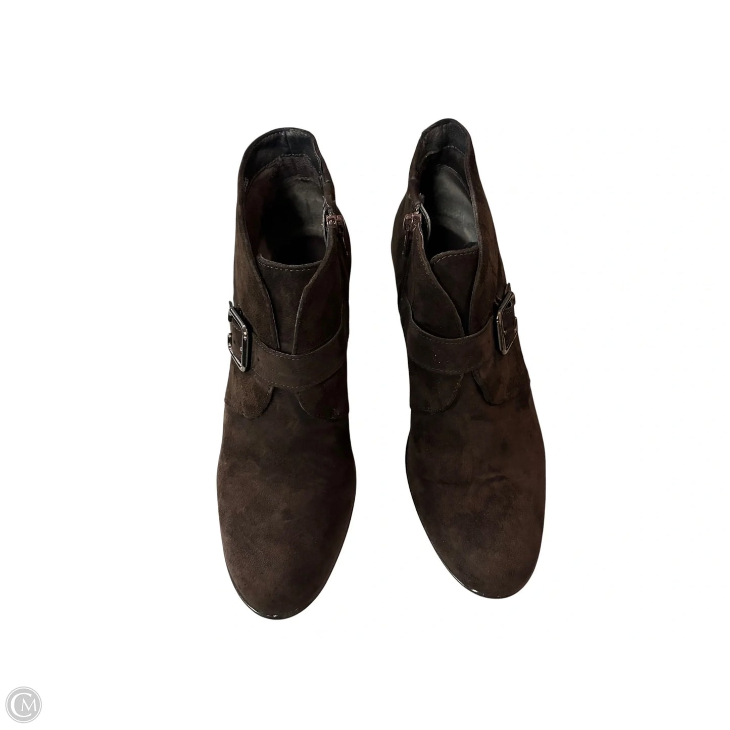 Shoes Heels Wedge By Clarks In Brown, Size: 8