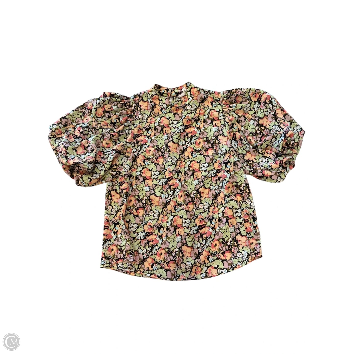 Blouse Short Sleeve By Thml In Floral Print, Size: Xs