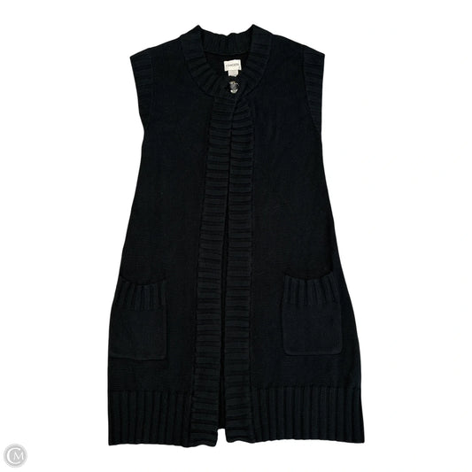 Vest Sweater By Chicos In Black, Size: S