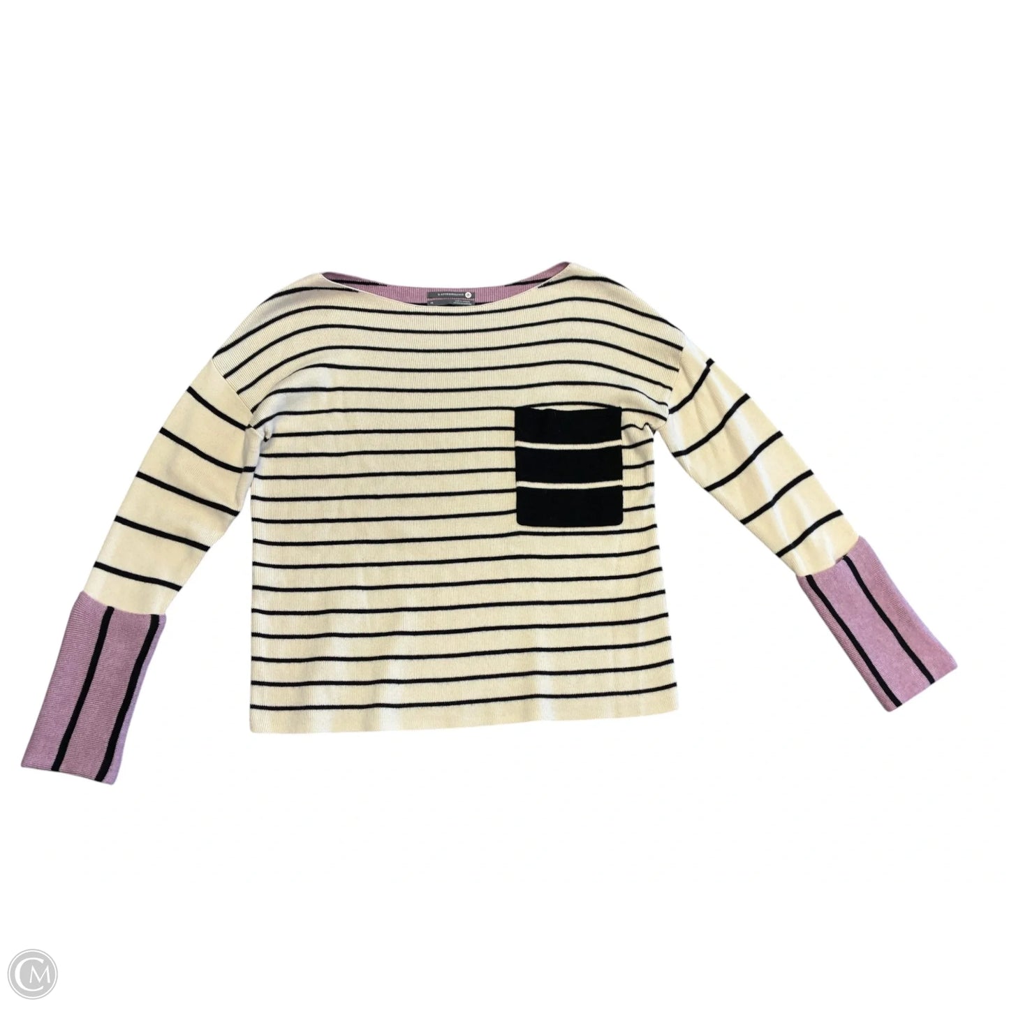 Sweater By Anthropologie In Striped Pattern, Size: Xs