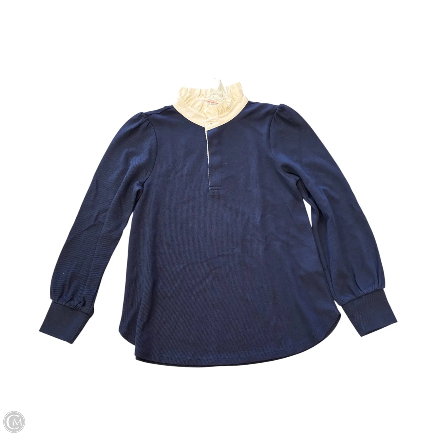 Top Long Sleeve By Soft Surroundings In Blue & White, Size: Xs