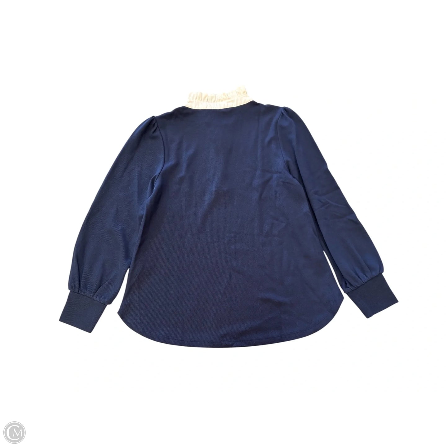 Top Long Sleeve By Soft Surroundings In Blue & White, Size: Xs