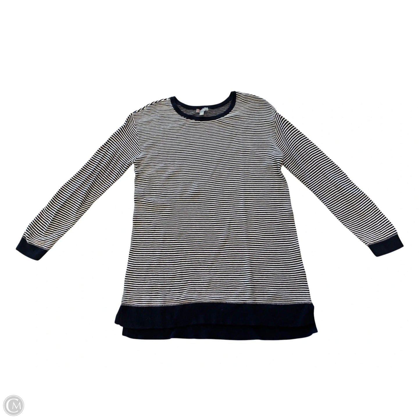 Top Long Sleeve By Talbots In Blue & White, Size: Xs