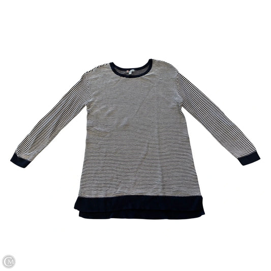 Top Long Sleeve By Talbots In Blue & White, Size: Xs