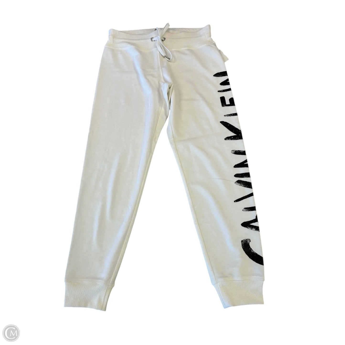 Pants Joggers By Calvin Klein In Cream, Size: S