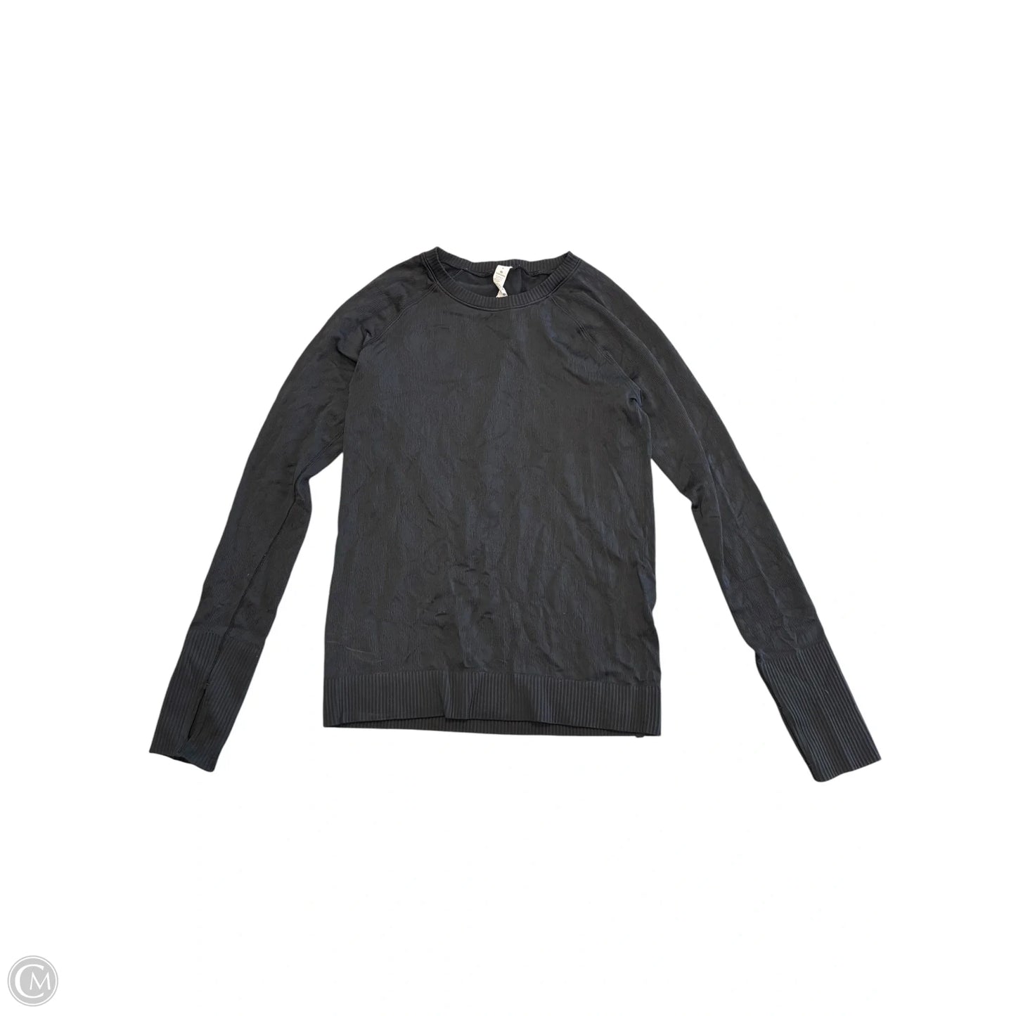 Athletic Top Long Sleeve Crewneck By Lululemon In Black, Size: M