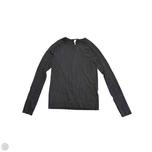 Athletic Top Long Sleeve Crewneck By Lululemon In Black, Size: M
