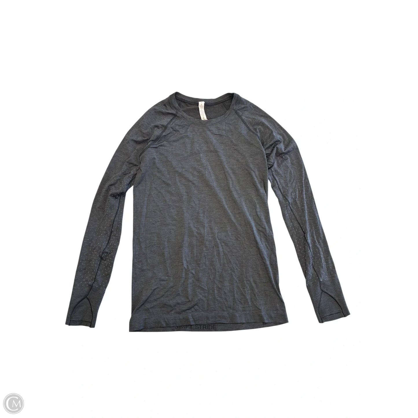 Athletic Top Long Sleeve Crewneck By Lululemon In Grey, Size: M