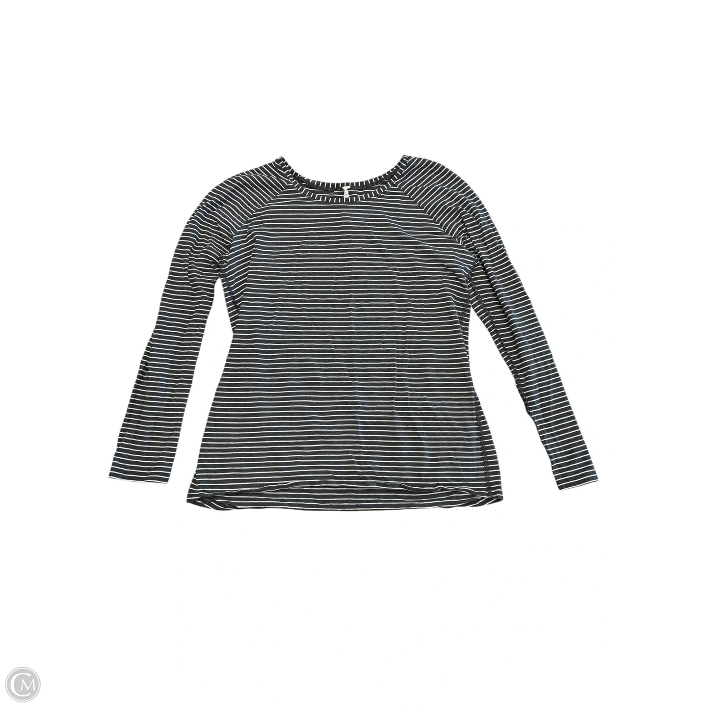 Athletic Top Long Sleeve Crewneck By Lululemon In Striped Pattern, Size: S