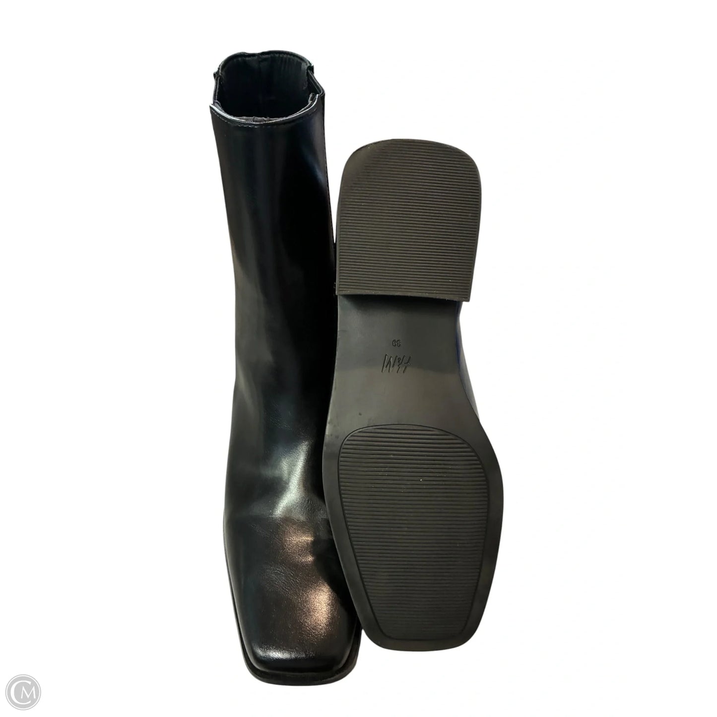 Boots Ankle Flats By H&m In Black, Size: 8