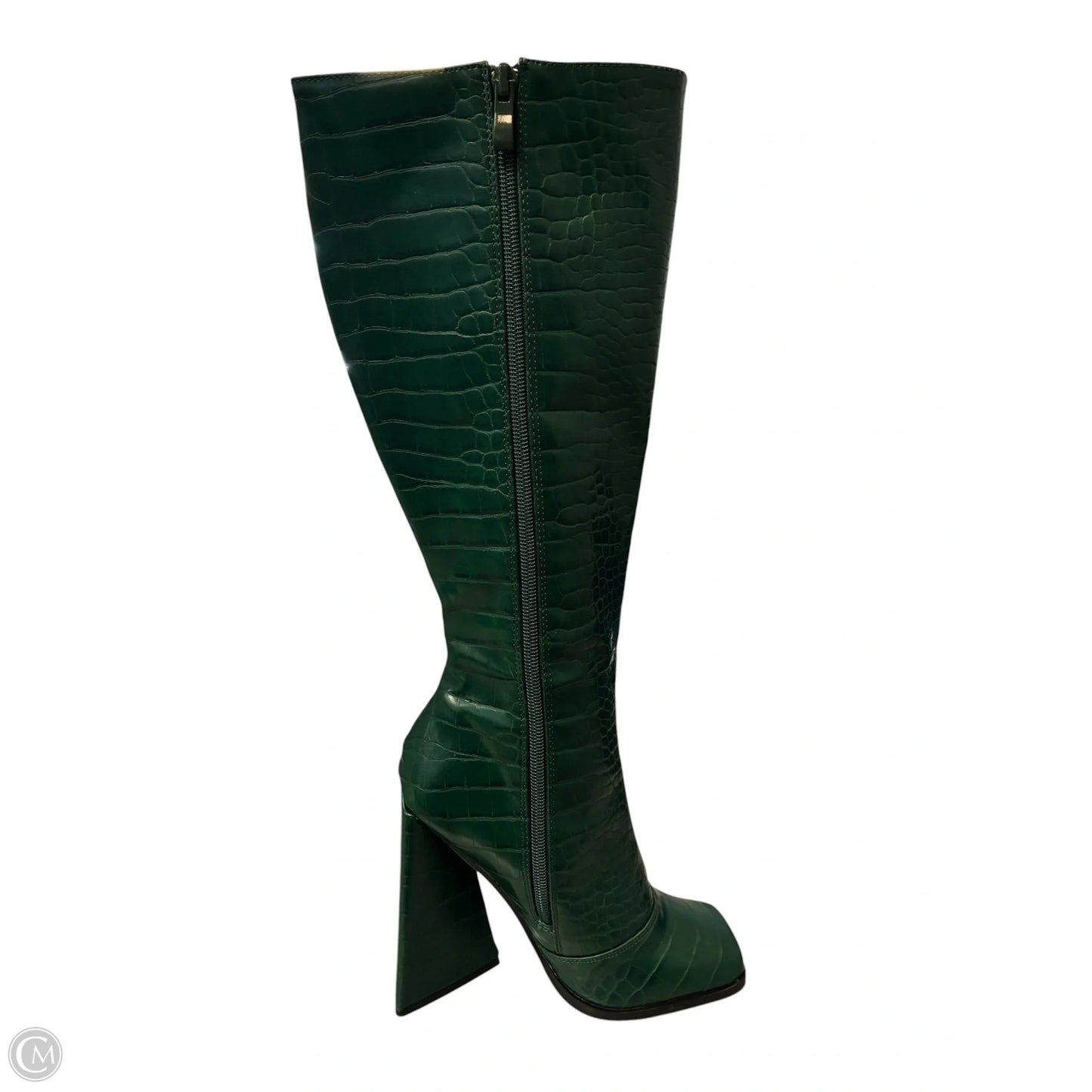 Boots Knee Heels By Shein In Green, Size: 5.5