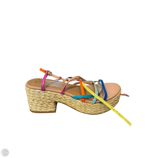 Sandals Heels Platform By Bamboo In Multi-colored, Size: 10