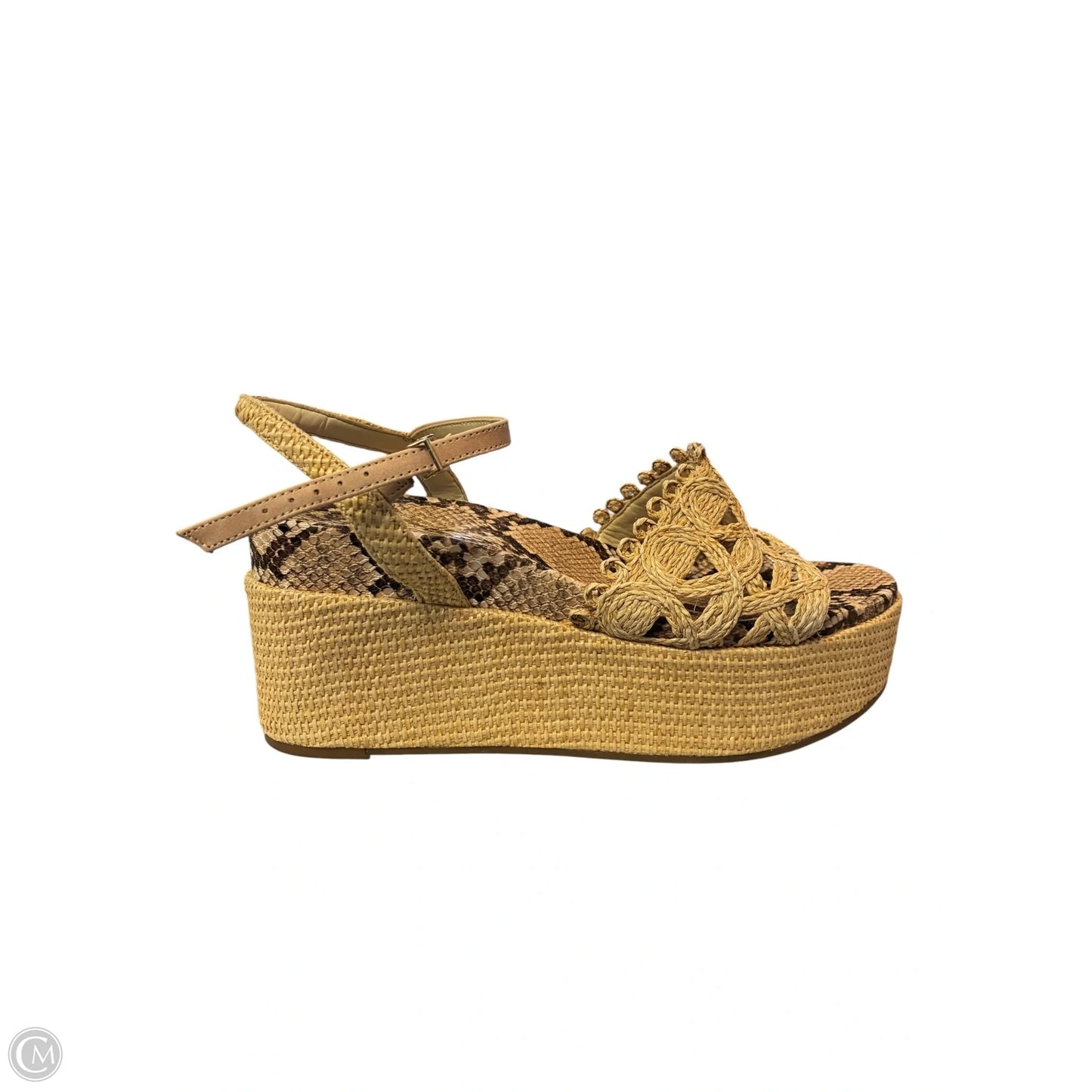 Sandals Heels Platform By Jessica Simpson In Animal Print, Size: 9.5