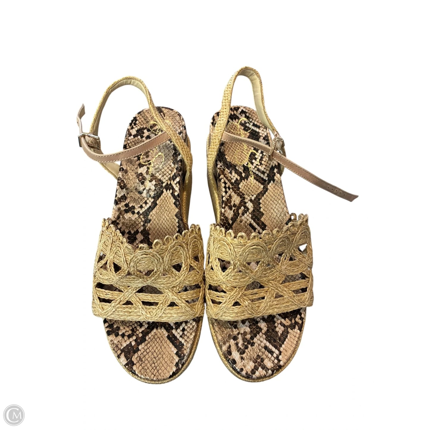 Sandals Heels Platform By Jessica Simpson In Animal Print, Size: 9.5