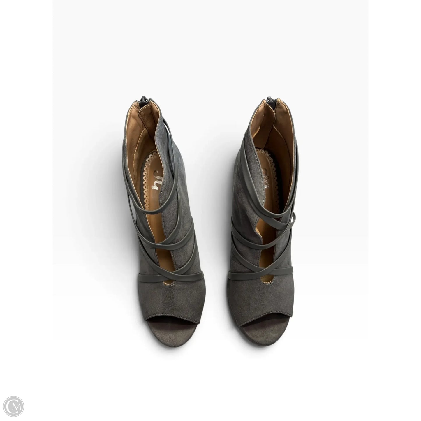 Boots Ankle Heels By Cmf In Grey, Size: 8