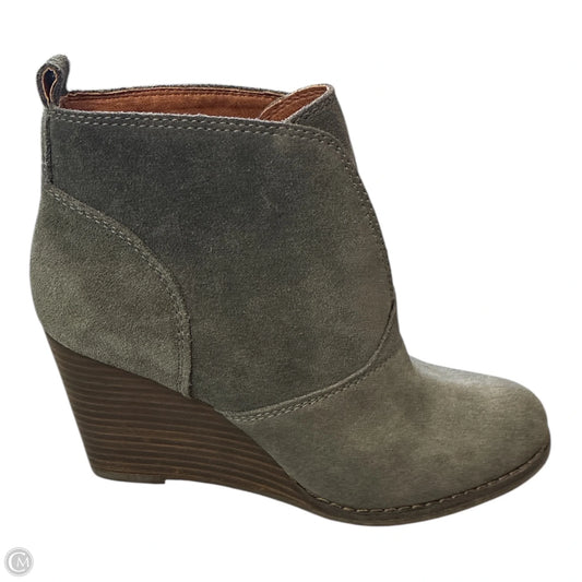 Boots Ankle Heels By Lucky Brand In Grey, Size: 6