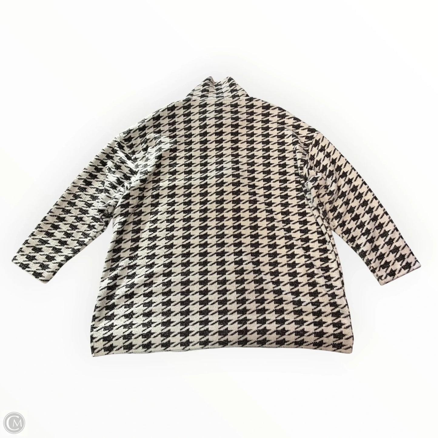 Sweater By Chicos In Black & White, Size: L